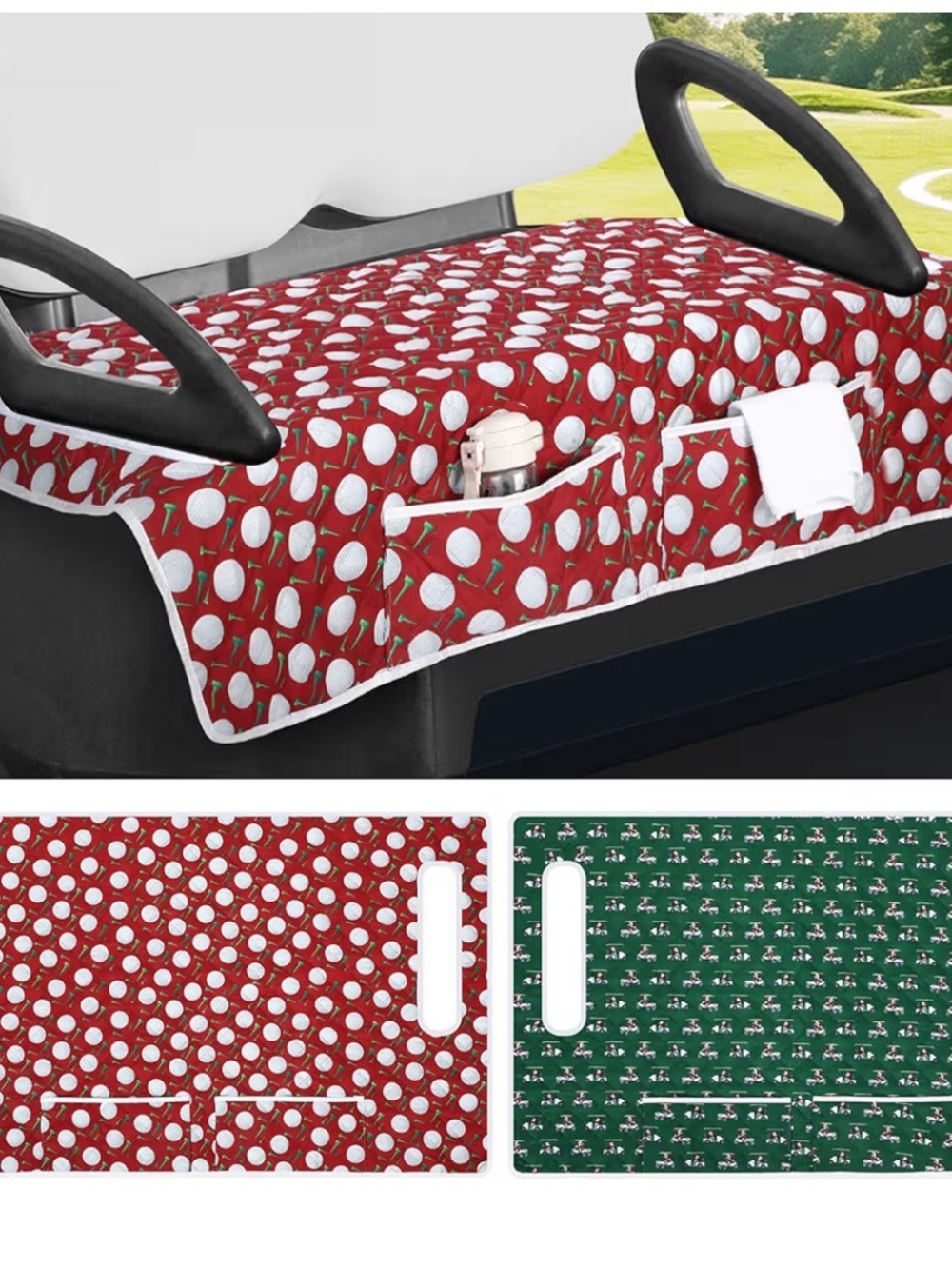 New 2Pack of Christmas Golf Cart Seat covers. 52”X30”  universal fit